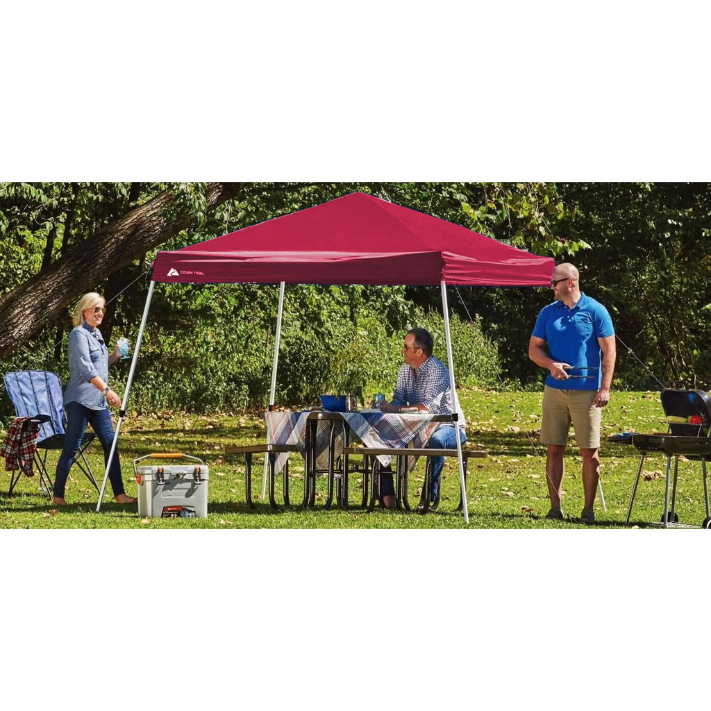 Ozark Trail 10' x 10' Instant Slant Leg Pop-up Outdoor Canopy, Blue