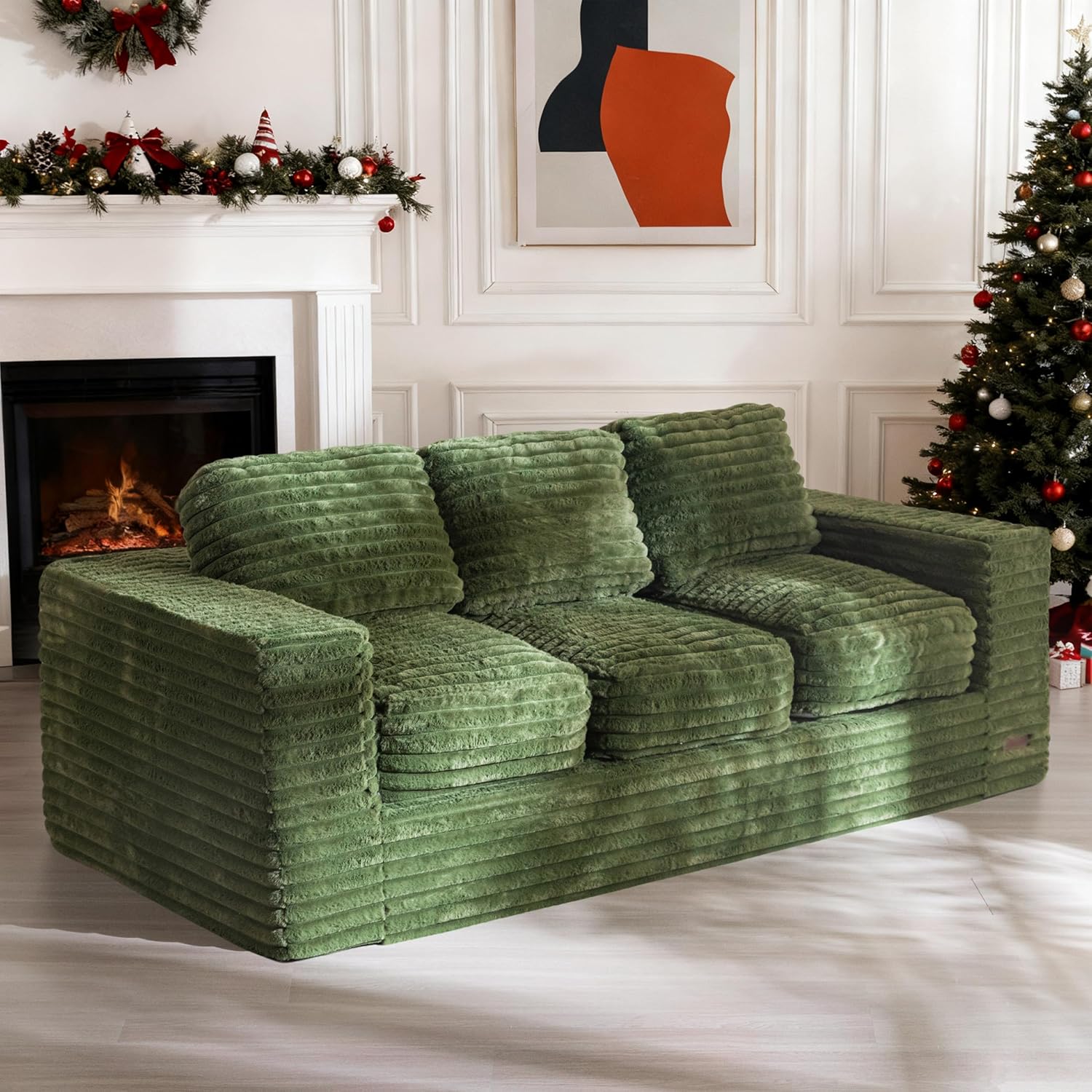 MAXYOYO Lazy Sofa Chair, Soft Cushioned Double Seat Floor Sofa