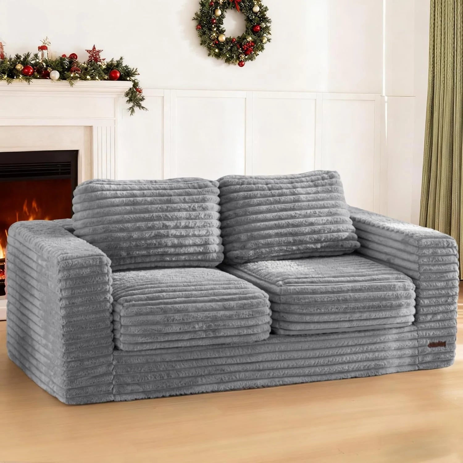 MAXYOYO Lazy Sofa Chair, Soft Cushioned Double Seat Floor Sofa