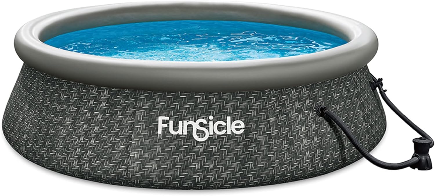 Funsicle 12 Foot by 36 Inch Quickset Round Inflatable Ring Top Outdoor Swimming Pool Set