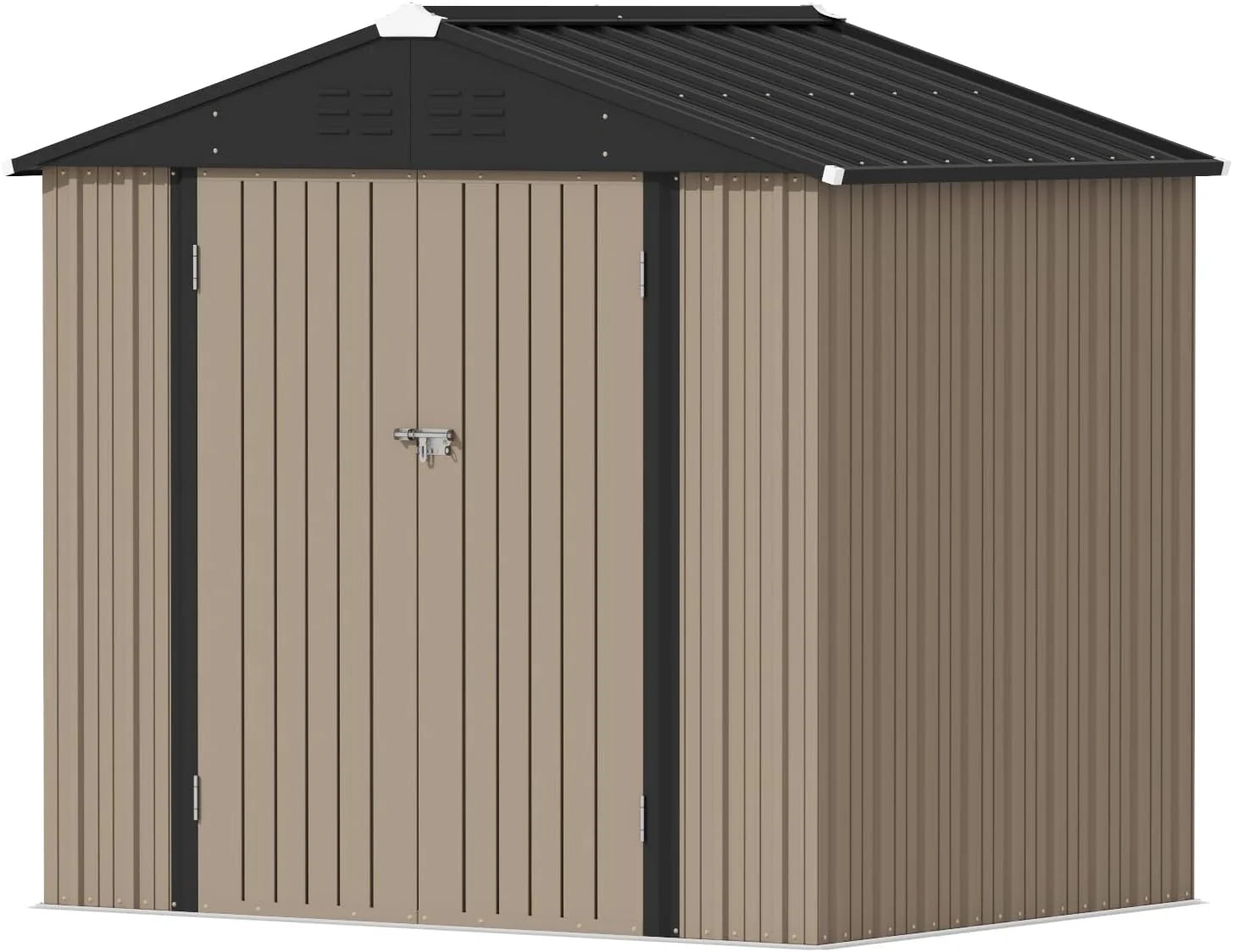 Devoko Outdoor Storage Shed 5 x 3 FT Lockable Metal Garden Shed Steel Anti-Corrosion Storage House with Single Lockable Door for Backyard Outdoor Patio