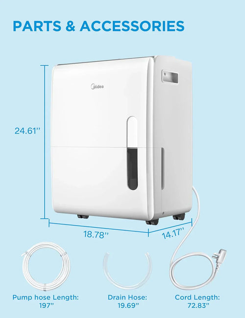 4,500 Sq. Ft.Dehumidifier for Basement Energy Star Certified With Reusable Air Filter 50 Pint