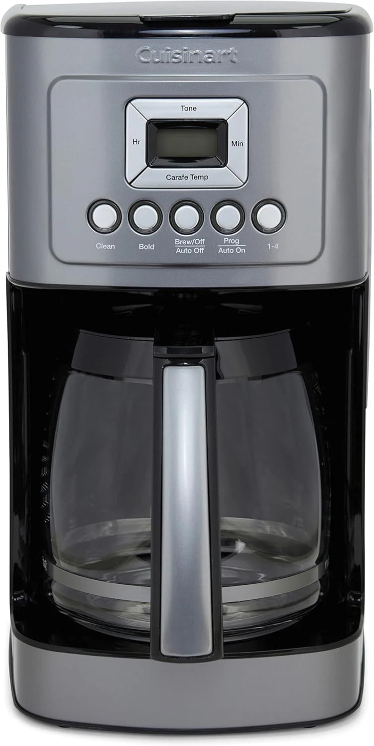 Cuisinart 14-Cup Coffee Maker, Programmable PerfecTemp Glass Carafe Coffee Machine with 1-4 Cup Setting, Brew Strength Control and Pause, Stainless Steel, DCC-3200BKSNAS, Black
