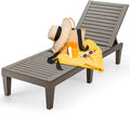 Outdoor Chaise Lounge Chair Lightweight Patio Lounge Recliner Chair with Adjustable Backrest