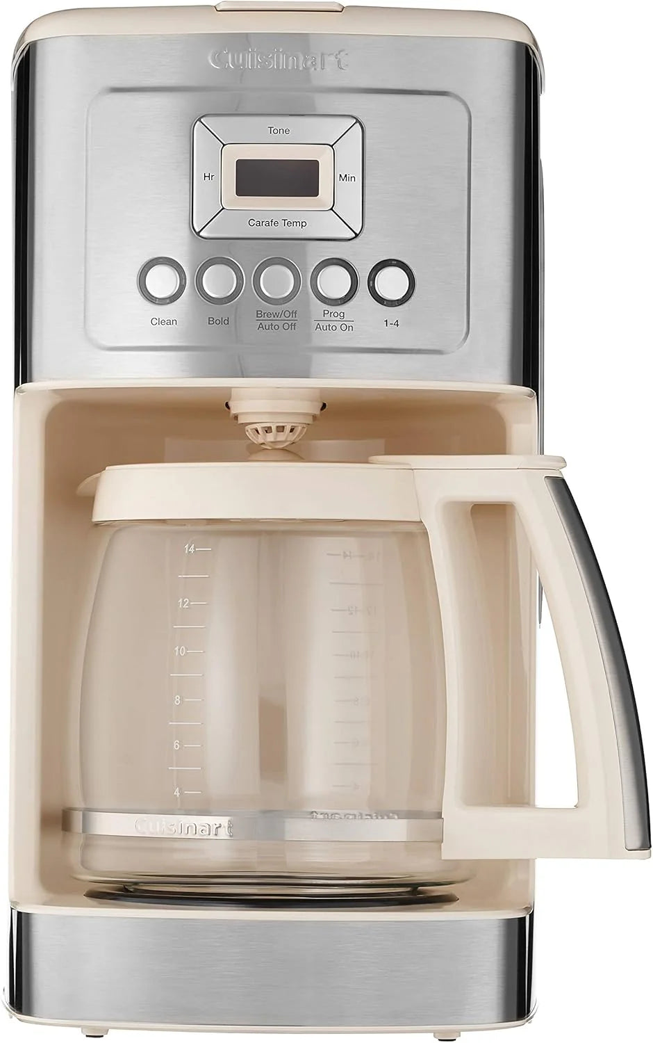 Cuisinart 14-Cup Coffee Maker, Programmable PerfecTemp Glass Carafe Coffee Machine with 1-4 Cup Setting, Brew Strength Control and Pause, Stainless Steel, DCC-3200BKSNAS, Black