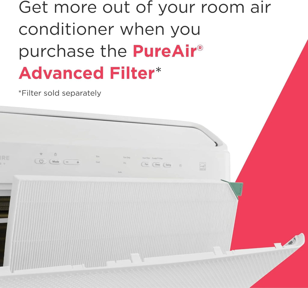 Frigidaire GHWQ103WC1 Inverter Quiet Temp Room Air Conditioner, 10,000 BTU with Wi-Fi Connected, Works with Alexa, Energy Star Certified, Easy-to-Clean Washable Filter, in White