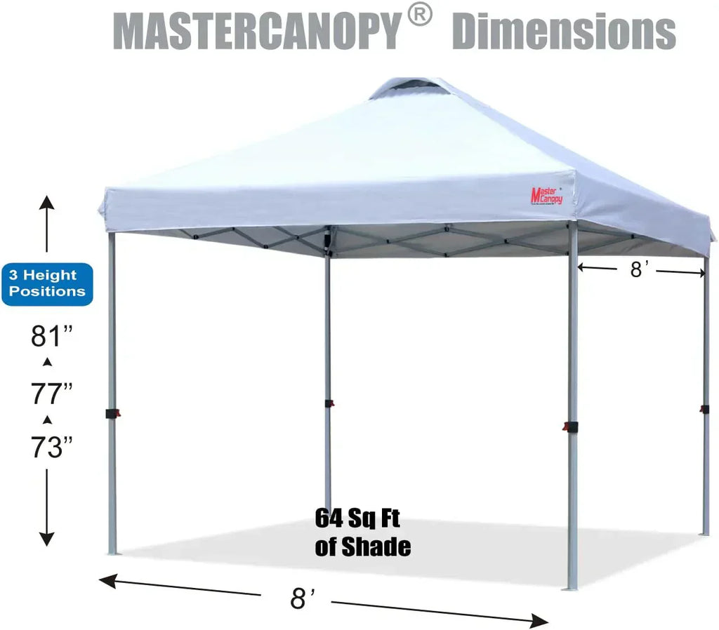 Durable Pop-up Canopy Tent with Roller Bag (10x10 Black)