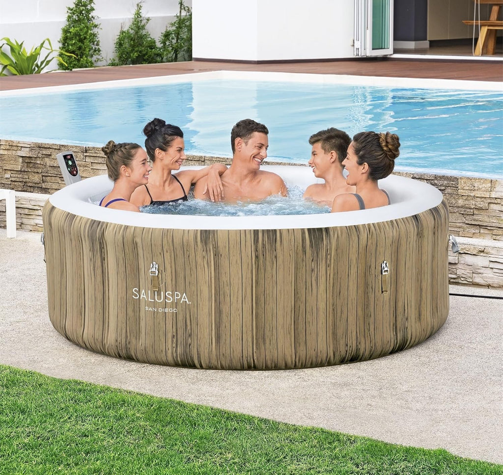 Bestway SaluSpa Miami EnergySense AirJet Inflatable Hot Tub Spa 71 x 26 Portable Hot Tub