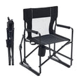 EDX Folding Camping Chair, Padded High Back, Adjustable Lumbar Support, Extra Wide for Adults, 500 lbs Steel Frame, Portable Outdoor,Black