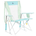 GCI Outdoor Comfort Pro Rocker Camping Chair with Mesh Backrest, Pastel Green Colorblock