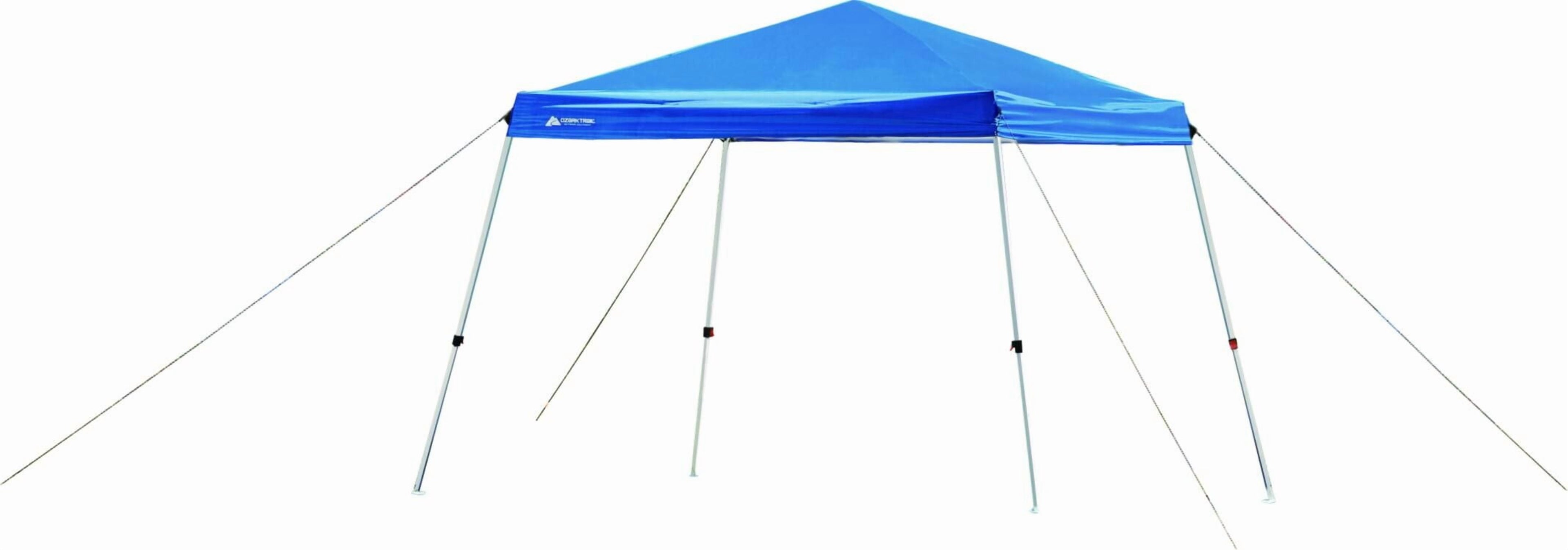 Ozark Trail 10' x 10' Instant Slant Leg Pop-up Outdoor Canopy, Blue