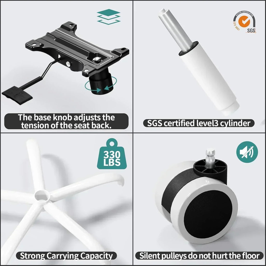 TRALT Office Chair Ergonomic Desk Chair 330 lbs Home Gaming Chair with Wheels