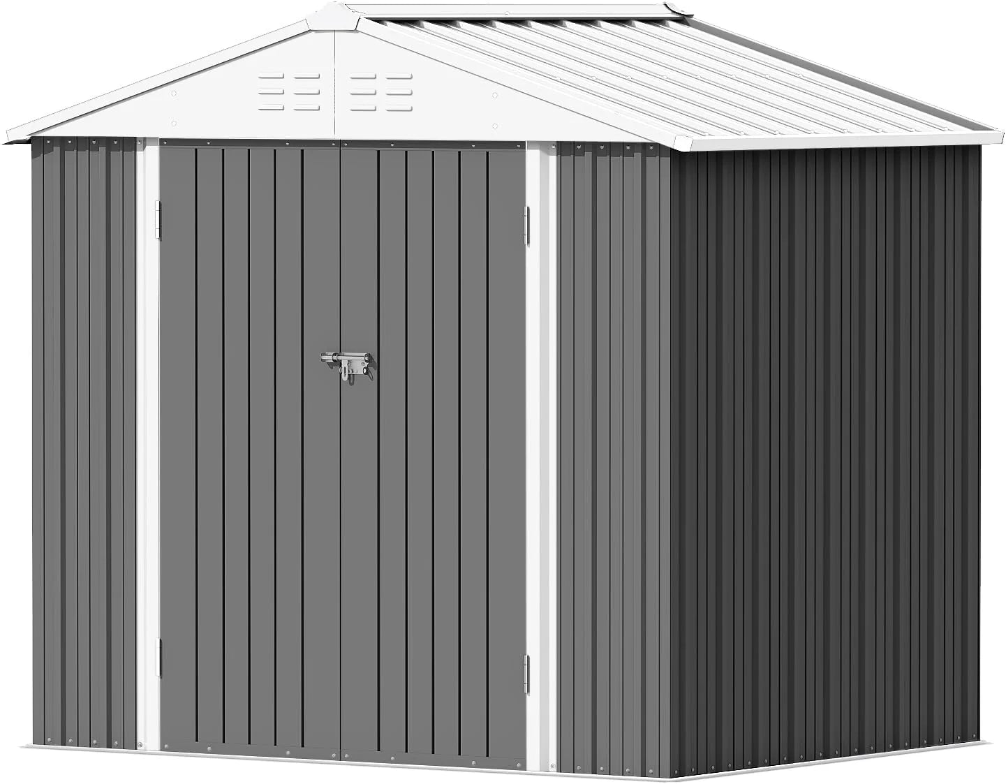Devoko Outdoor Storage Shed 5 x 3 FT Lockable Metal Garden Shed Steel Anti-Corrosion Storage House with Single Lockable Door for Backyard Outdoor Patio