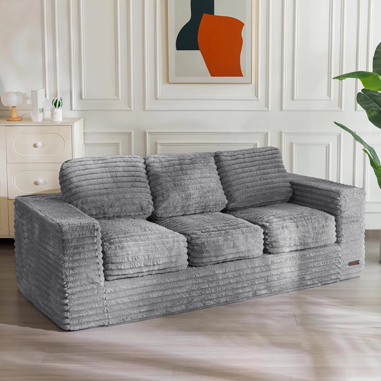 MAXYOYO Lazy Sofa Chair, Soft Cushioned Double Seat Floor Sofa