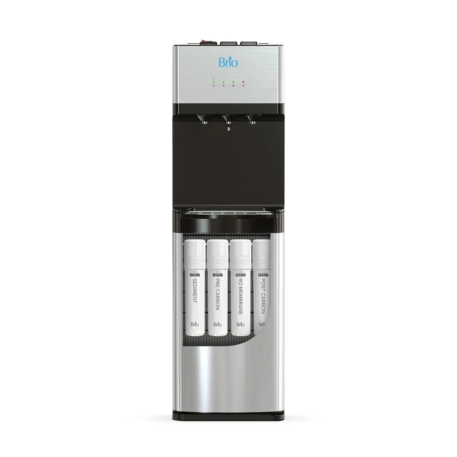 Brio Self-Cleaning Bottleless Water Dispenser, UL Listed, Stainless Steel Drinking Water Filter