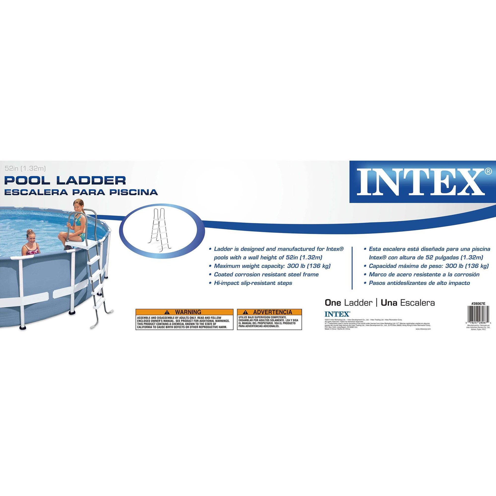 Intex Steel Frame Above Ground Swimming Pool 52 Pool Entry Step Ladder