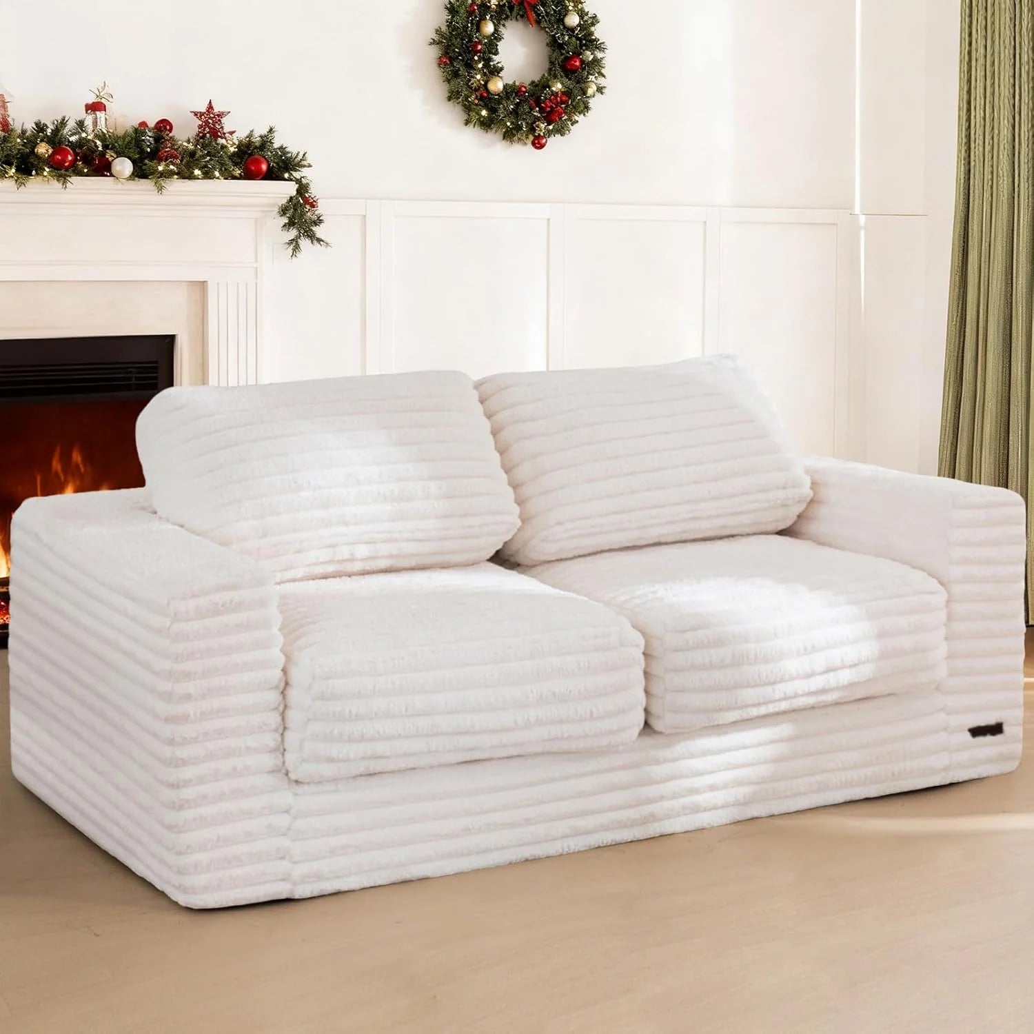 MAXYOYO Lazy Sofa Chair, Soft Cushioned Double Seat Floor Sofa