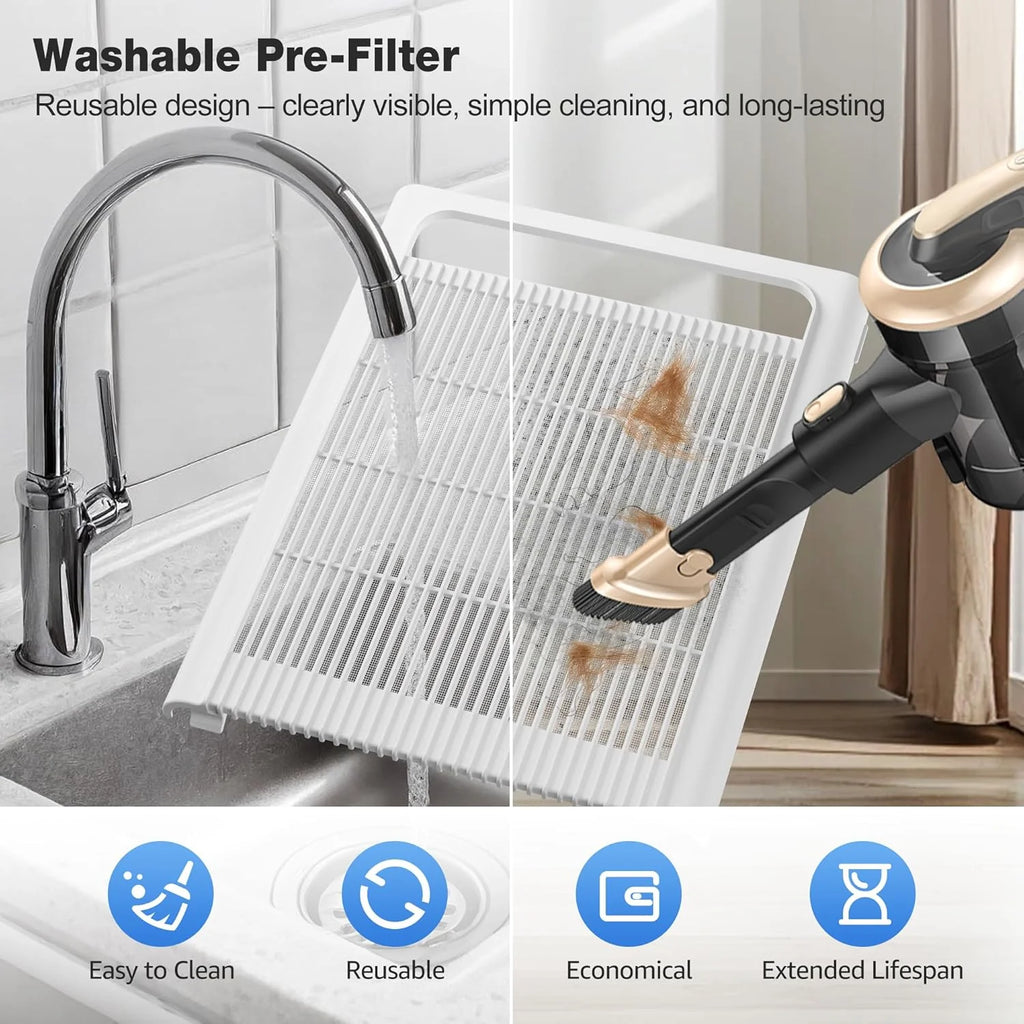 KNKA Air Purifier for Home Bedroom Large Room Up to 1,695 Ft² in 1 Hr, HEPA Air Cleaner with Washable Pre-Filter, AQI Display, ECO Mode, Sleep Mode, Pet Mode for Pets, Dust, Pollen, APH4000