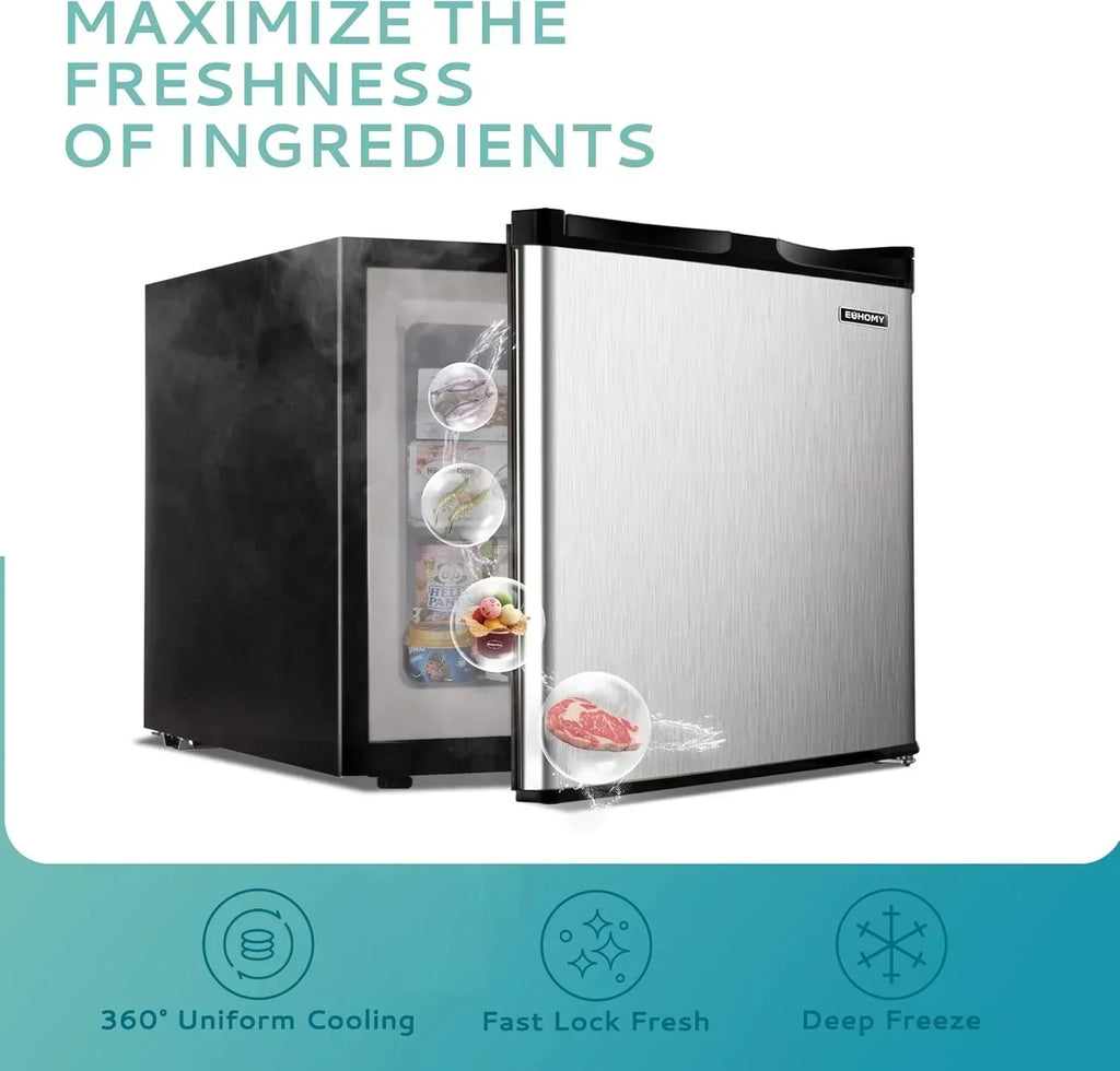 Upright freezer 3.0Cubic Feet Single Door Compact Mini Freezer with Reversible Door Small freezer